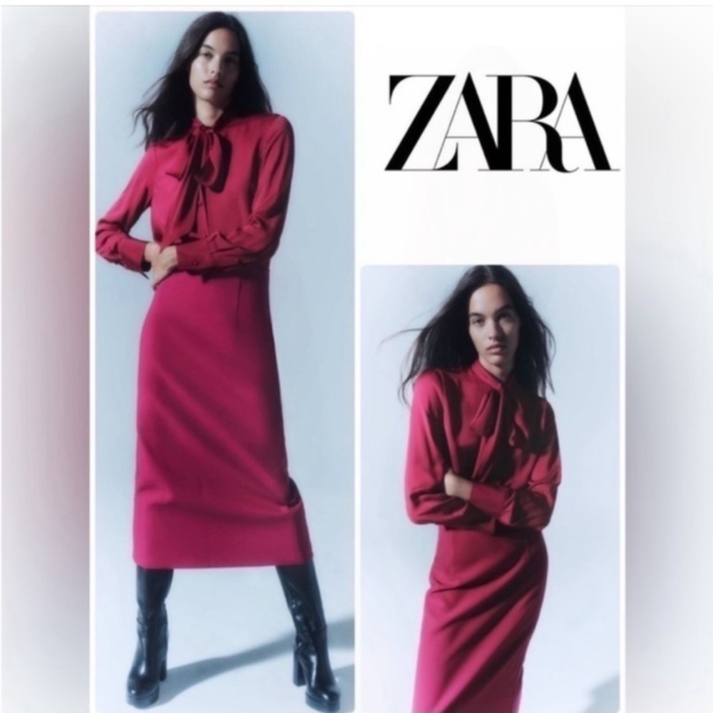 Zara Straight Midi Skirt